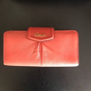 Coral Coach wallet